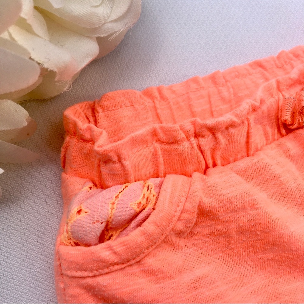 3-6m Coral Baby Shorts - Picture 2 of 3
